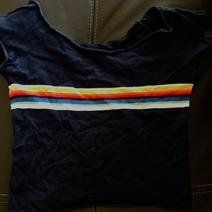 cute brandy rainbow striped top